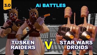 Di30 Ai Battles Tusken Raiders v Star Wars Droids [upl. by Esilehc]