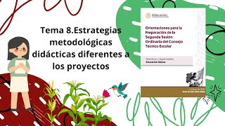 Tema 8 Estrategias metodológicas didácticas diferentes a los proyectos Consejo Técnico Escolar [upl. by Pliske852]