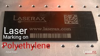 Laser Marking on Polyethylene Demonstration of Laser Engraving on Plastics  Laserax [upl. by Horatia242]