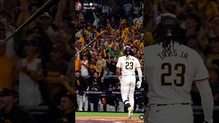 What a batflip from Fernando Tatis Jr against the Dodgers fernandotatisjr sandiegopadres 444 [upl. by Yulma]