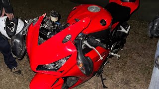 I wrecked my Honda CBR1000RR First motorcycle crash [upl. by Yesteb315]