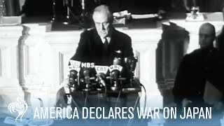 President Franklin D Roosevelt Declares War on Japan Full Speech  War Archives [upl. by Vevine]