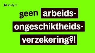 Heb je nou nog steeds geen arbeidsongeschiktheidsverzekering [upl. by Aihsilef]