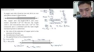 Deformation of Solids Example 2 Chapter 8 Physics of Matter [upl. by Eidnarb]