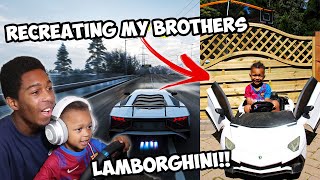 We Created My 3 Year Old Brothers Lamborghini In Forza [upl. by Joline747]