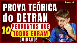 Simulado do DETRAN Questões da Prova teórica do DETRAN Exame legislação de trânsito [upl. by Roseanne]