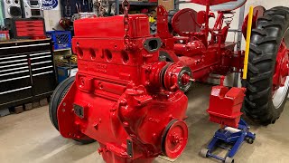 Farmall quotPreparation Hquot Episode 20 Flywheel Clutch Install amp Painting the Engine [upl. by Airamanna]