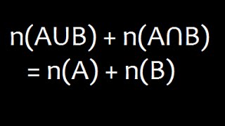 Set Theory  Cardinal numbers of Union and intersection of sets [upl. by Martres]