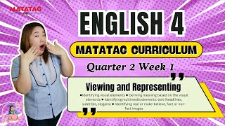 MATATAG ENGLISH 4 Quarter 2 Week 1  Viewing and Representing  Identifying Visual Elements [upl. by Neevan]