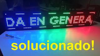 Cartel LED Texto Pasante Falla amp Solución  LED Matrix Fix [upl. by Lartnom623]