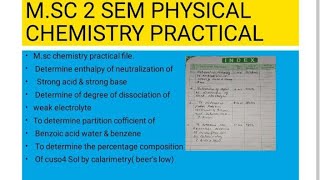 Msc 2 sem physical chemistry practical file mjpru msc2 semchemistry education4uuu msc2 sem [upl. by Angele]