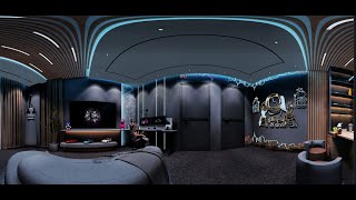 Game room  Gaming Steup  Gaming and study design  360° Panorama 4k video [upl. by Julianne452]