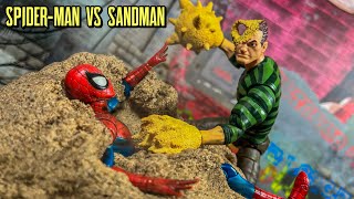 SpiderMan vs Sandman SpiderMan Stop Motion [upl. by Barram]