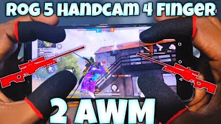 Free Fire Double Sniper Handcam  2 AWM Mobile handcam  World Best mobile Sniper Garena Free Fire [upl. by Chiaki]