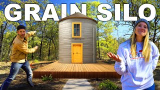 Lets Convert A GRAIN SILO into A TINY HOUSE Hard Work Underway  DIY Build  Homestead  Ranch [upl. by Leirej]