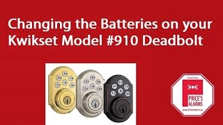 Changing the batteries on the Kwikset 910 Deadbolt [upl. by Orravan245]