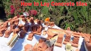 How to lay concrete roofing tiles on a roof how to tile a roof explained [upl. by Imoyik]