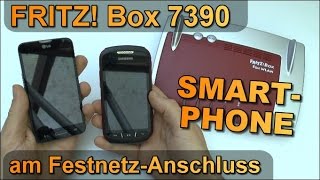 FRITZ Box 7390 Smartphone als FestnetzTelefon nutzen mit FRITZ App Fon [upl. by Agathe804]