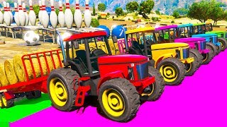 Fun Color Tractor with Animation Cartoon amp Colors [upl. by Rola]