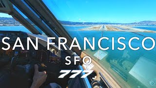 SAN FRANCISCO  BOEING 777 LANDING 4K [upl. by Forsta]