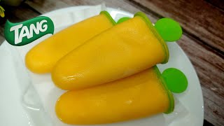 Tang popsicles Tang mango ice candy recipe Tang powder ice cream  How to make Tang ice cream [upl. by Derfiniw]