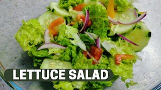 QUICK AND EASY LETTUCE SALAD RECIPE [upl. by Ailemrac378]