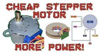 Modifying Cheap Stepper Motor To Be More Powerful 28BYJ48 [upl. by Gregoor43]