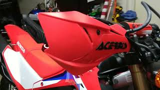 PowerMadd Trail Star Series Mirror mounted on Acerbis XFactory Handguards Honda CRF300L [upl. by Orban]