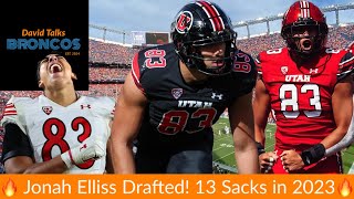 REACTION Edge Jonah Elliss DRAFTED by the Denver Broncos out of Utah  NFL Draft News Today [upl. by Shandee580]