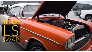 55 Chevy LS Swap Prestige Motorsports [upl. by Dnalevets719]