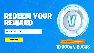 REDEEM THE 10000 VBUCKS CODE in Fortnite How To Get VBucks Code [upl. by Nagaem]