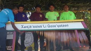 Young men play the National Anthem on the Tumul Kin marimba [upl. by Elamef]