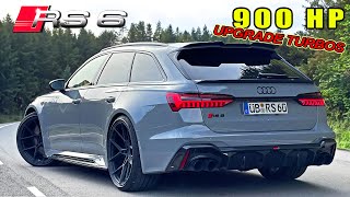 900HP AUDI RS6 C8 has BIG TURBOS  REVIEW on AUTOBAHN [upl. by Olenta33]