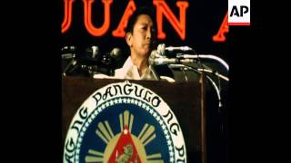 SYND 11 3 78 PRESIDENT AND MRS MARCOS SING ELECTION DUET IN MANILA [upl. by Menis]