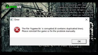 STALKER Call of Pripyat how to fix corrupted fsgameltx [upl. by Sclar]