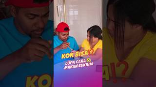 KOK BISA⁉️ Lupa Cara Makan Eskrim 😱😍 shorts shortvideo [upl. by Angelle403]