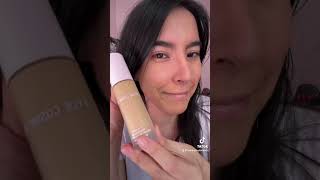 Review of Kylie Cosmetics Powder Plush Foundation kyliecosmetics kyliejennermakeup [upl. by Aicetel]