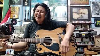 Jual Gitar akustik merk Paros BEKAS layak pakai test pakai lagu Mick Jegger di GRIBS Makassar [upl. by Lebasy501]