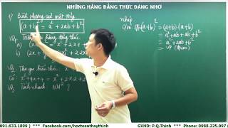 Toán 8  NHỮNG HẰNG ĐẲNG THỨC ĐÁNG NHỚ [upl. by Jud]