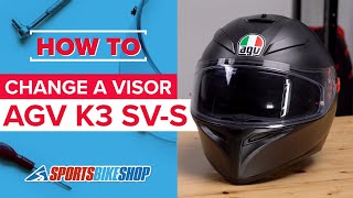 How to change a visor AGV K3 SVS motorcycle helmet [upl. by Genevra]