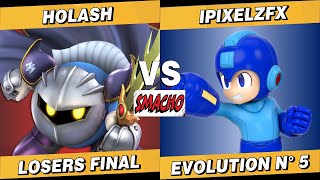 Holash Meta Knight vs iPixelZFx Megaman  Smacho New Evolution  5  Losers Final  131024 [upl. by Strohl135]