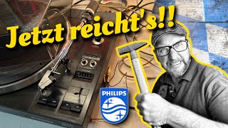 😡Der NERVT GEWALTIG  Der PHILIPS 5777  AF777 Plattenspieler vintagehifi reparieren [upl. by Finah419]