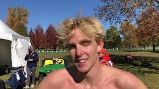 Simeon Birnbaum Finishes 4th at Big Ten XC Champs Interview [upl. by Jerrome]