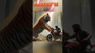 tiger bike riderbus animals wildcats bigcats virelvideo viralshorts treding [upl. by Minette]