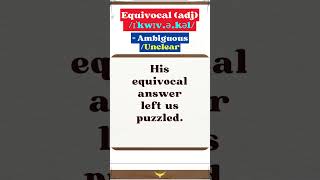 Excellent vocab  Equivocal [upl. by Gonzales]