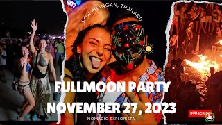 Full Moon Party in Koh Phangan November 2023  Unforgettable Night  Crazy Crowd Dancing All Night [upl. by Pontias775]