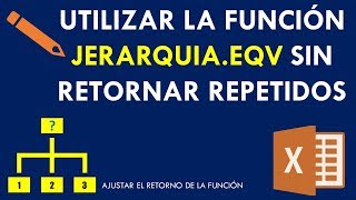 Utilizar la función JERARQUIAEQV sin retornar repetidos [upl. by Renrew]