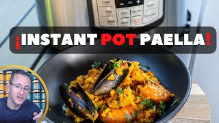 Instant Pot Paella How to make paella with frozen seafood mix in Instant Pot One Pot Simple Recipe [upl. by Atsok977]