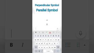 How to insert perpendicular and parallel symbol in ms word from mobile perpendicular parrallel yt [upl. by Yim504]