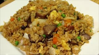 Chinese Roast Pork Fried Rice  Homemade Better Than Take Out [upl. by Skelton755]